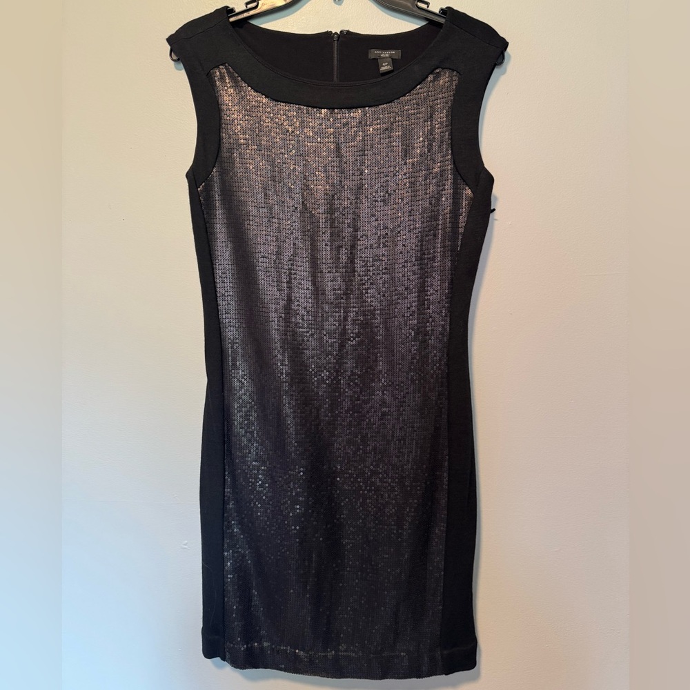 Ann Taylor Sequined Front Party Dress Sz 4P
